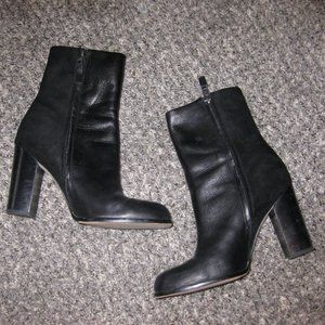 Sam Edelman Leather and Suede Black Boots
